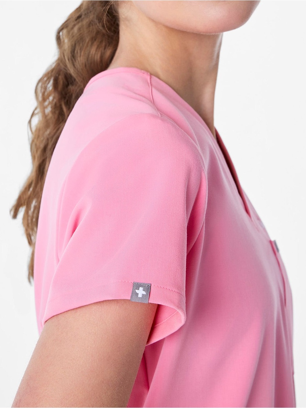 FIGS | Catarina One Pocket Scrub Top 3.0 in Sunrise Pink - Size S - Picture 4 of 9